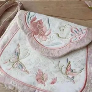 Embroidered Fairycore Crossbody Ita Bag: Y2K Pink Floral Purse