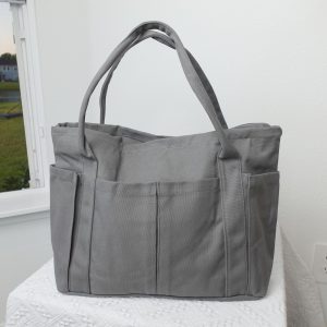 Embroidered Family Portrait Tote Bag: Custom Canvas Shoulder Bag, Canvas Duffle Totes, Nurse Teacher Everyday Handbags, Large Daily Totebag.