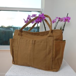 Extra Large Custom Embroidered Canvas Tote Bag with Pocket and Zipper:Personalized Travel Beach Bag,Durable Everyday Totes, Weekender Duffle