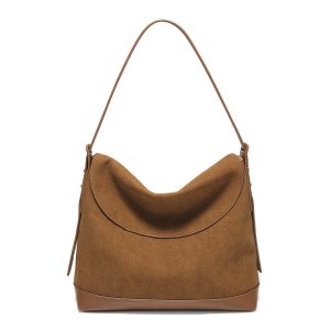 Vintage Suede-like Shoulder Bag with Large Capacity an - Retro Shoulder Bag