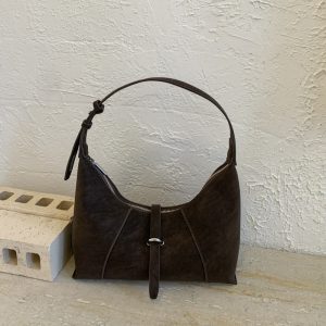 Trendy Korean Style Retro Shoulder Bag for Women - Matte Underarm Design