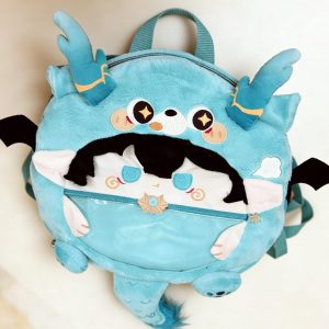 Fantasy Dragon Plush Ita Bag Backpack or Crossbody – Anime Style Cosplay Shoulder Bag, Kawaii Ita Bag Gift for Fans
