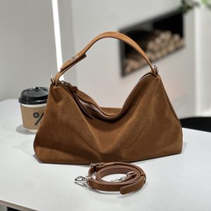 Premium Matte Suede Tote Bag - Womens Leather Handbag for Crossbody Style