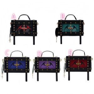 Gothic Crossbody Bag – PU Leather, Stylish and Darkly Elegant