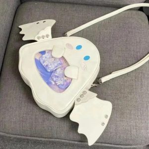 Gothic Punk Ita Backpack: Detachable Angel Devil Wings Halloween Cosplay Bag