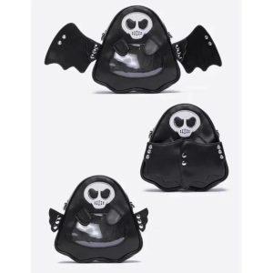 Gothic Punk Ita Backpack: Detachable Angel Devil Wings Halloween Cosplay Bag