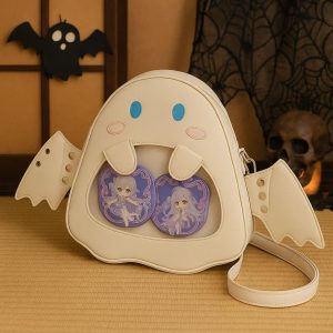 Gothic Punk Ita Backpack: Detachable Angel Devil Wings Halloween Cosplay Bag