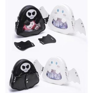 Gothic Punk Ita Backpack: Detachable Angel Devil Wings Halloween Cosplay Bag