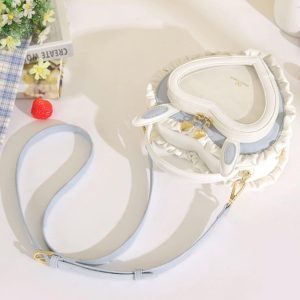 Handmade Cute Ita Shoulder Bag, Anime Messenger Bag, Large Capacity Transparent Window Bag, Unique Pin Display Bag, Kawaii Cosplay Gift