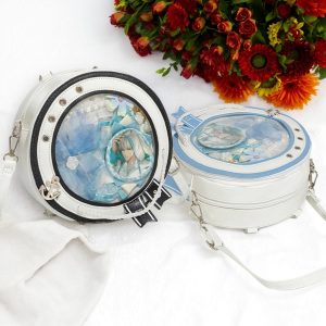 Handmade Cute Ita Shoulder Bag, Anime Messenger Bag, Large Capacity Transparent Window Bag, Unique Pin Display Bag, Kawaii Cosplay Gift