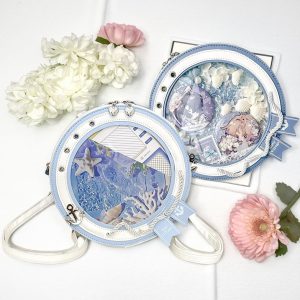 Handmade Cute Ita Shoulder Bag, Anime Messenger Bag, Large Capacity Transparent Window Bag, Unique Pin Display Bag, Kawaii Cosplay Gift