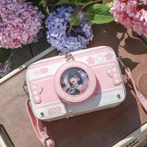 Harajuku Camera Ita Bag | Kawaii Transparent Crossbody Bag Cute Aesthetic Purse for Women