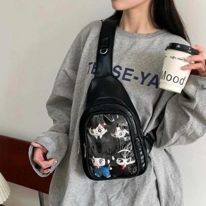 Harajuku Ita Bag – Women's Anime Badge Crossbody Purse