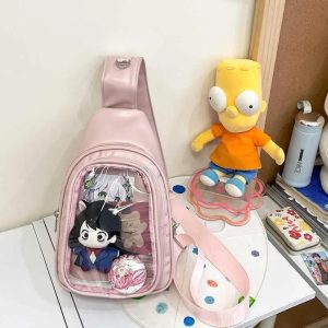 Harajuku Ita Bag – Women's Anime Badge Crossbody Purse