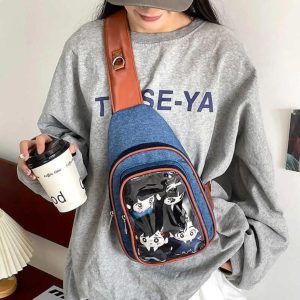 Harajuku Ita Bag – Women's Anime Badge Crossbody Purse