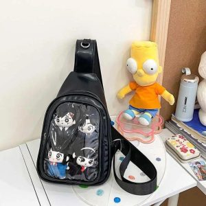 Harajuku Ita Bag – Women's Anime Badge Crossbody Purse