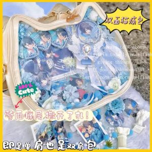 Harajuku Transparent Cat Ita Bag • Kawaii Lolita Shoulder Bag • White Mini Backpack Display Handbag