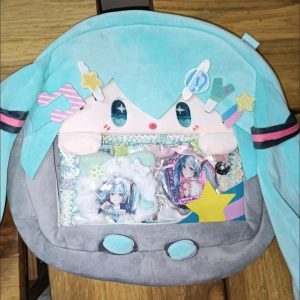 Hatsune Miku Ita Bag Plush Backpack – Anime Cosplay Shoulder Bag, Kawaii Ita Bag for Fans, Gift Idea