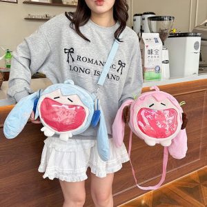 Hatsune Miku Plush Crossbody ITA Bag: Kawaii Anime Bag (10 inch)