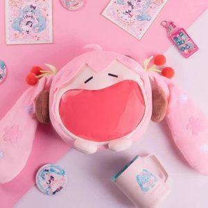 Hatsune Miku Plush Crossbody ITA Bag: Kawaii Anime Bag (10 inch)