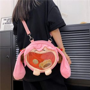 Hatsune Miku Plush Crossbody ITA Bag: Kawaii Anime Bag (10 inch)