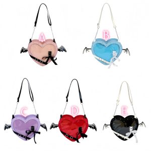 Heart-Shaped Clear Display Crossbody Bag – PU Leather, Stylish and Functional