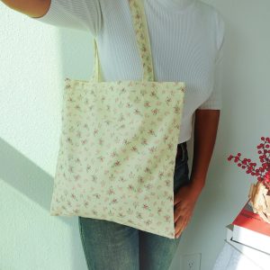 Hydrangea, Lavender, Wildflower & Peony Prints Floral Canvas Tote Bag, Personalized Embroidered Name  Vintage Cottagecore Aesthetic Totes.