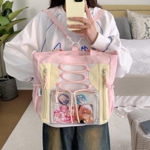 Ita Backpack For Pin Display, Large Ita Shoulder Bag, Window Badge Bag, Versatile Badge Backpack, Cute Window Bag, Kawaii Ita Bag Gift