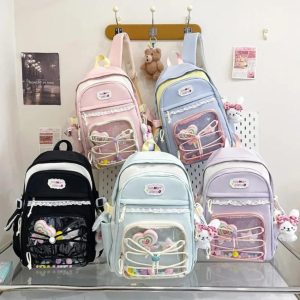 Ita Backpack | Large Nylon Bag with DIY Badge Display