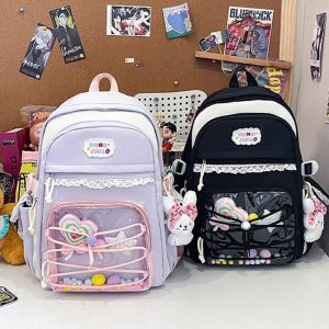 Ita Backpack | Large Nylon Bag with DIY Badge Display