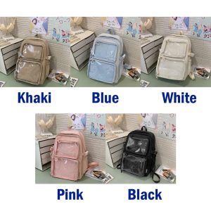Ita Bag Backpack, Customizable Badge Bag, Versatile Ita Bag, Clear Window Pin Display Backpack, School Backpack, Anime Collector’s Rucksack