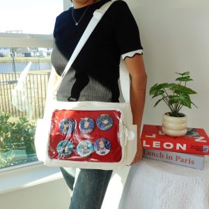 Ita Bag Crossbody, Clear Window Kawaii Shoulder Bag, Cute Anime Ita Bag for Pin Display, Harajuku Pin Purse, Pin Collector Gift, itabag.