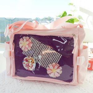 Ita Bag Crossbody, Clear Window Kawaii Shoulder Bag, Cute Anime Ita Bag for Pin Display, Harajuku Pin Purse, Pin Collector Gift, itabag.
