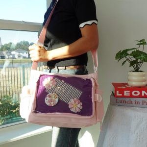 Ita Bag Crossbody, Clear Window Kawaii Shoulder Bag, Cute Anime Ita Bag for Pin Display, Harajuku Pin Purse, Pin Collector Gift, itabag.