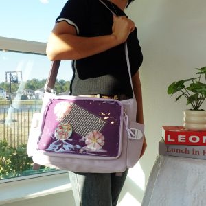 Ita Bag Crossbody, Kawaii Pink Ita Bag with Clear Window, Anime Crossbody ItaBag, Aesthetic Pin Display Purse, Japanese Fashion Gift for Her