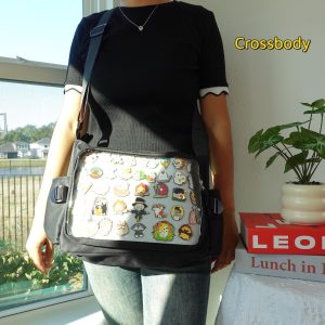 Ita Bag Crossbody, Kawaii Pink Ita Bag with Clear Window, Anime Crossbody ItaBag, Aesthetic Pin Display Purse, Japanese Fashion Gift for Her