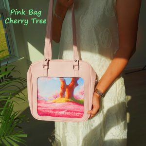 Ita Bag Crossbody with Patterned Insert: Kawaii Pin Display Bag, Anime Pins Itabag, Pin Trading Bag, Pin Collector Bag, Shoulder Ita Bag.