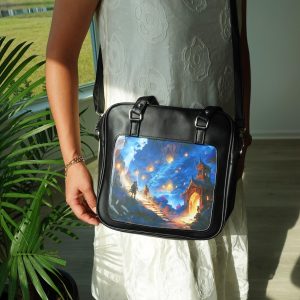 Ita Bag Crossbody with Patterned Insert: Kawaii Pin Display Bag, Anime Pins Itabag, Pin Trading Bag, Pin Collector Bag, Shoulder Ita Bag.