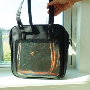 Ita Bag Crossbody with Patterned Insert: Kawaii Pin Display Bag, Anime Pins Itabag, Pin Trading Bag, Pin Collector Bag, Shoulder Ita Bag.