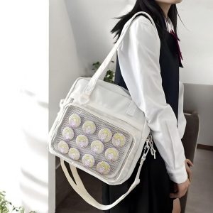 Ita Bag for Pin Display, Anime Merch Bag, Customizable Colors