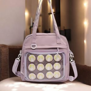Ita Bag for Pin Display, Anime Merch Bag, Customizable Colors