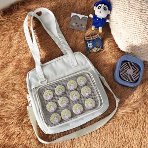 Ita Bag for Pin Display, Anime Merch Bag, Customizable Colors