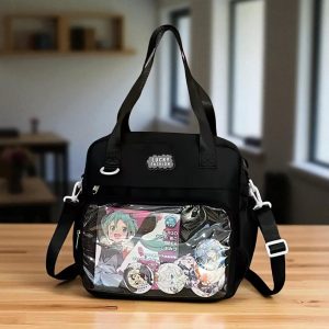 Ita Bag Kawaii with insert – Anime Crossbody Bag Cosplay, Window Bag for Pins, Messenger Bag for Collection