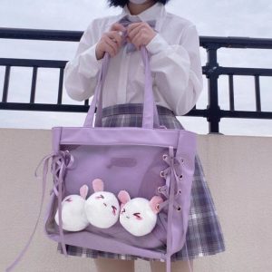 Ita Bag Layer Ribbon Deco Tote Bag Large
