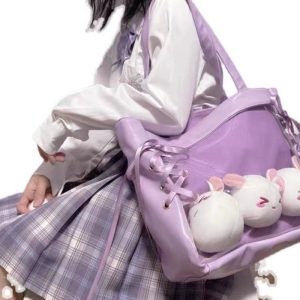 Ita Bag Layer Ribbon Deco Tote Bag Large