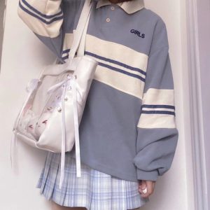 Ita Bag Layer Ribbon Deco Tote Bag Large