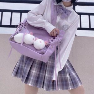 Ita Bag Layer Ribbon Deco Tote Bag Large