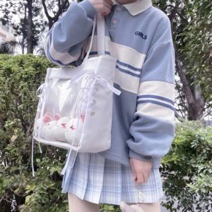 Ita Bag Layer Ribbon Deco Tote Bag Large