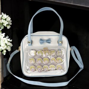 Ita Tote Bag, Clear Front Pocket, Anime Merch Bag