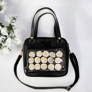 Ita Tote Bag, Clear Front Pocket, Anime Merch Bag
